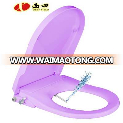 Non-electric self cleaning PP soft close Built-in Bidet Toilet Seat with water Spray Nozzles Automatic Bathroom Washlet