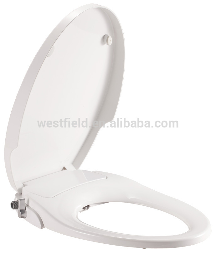 Intelligent Bathroom self-cleaning non-electric PP bidet toilet seat with Dual Nozzles Sprayer toilet seat